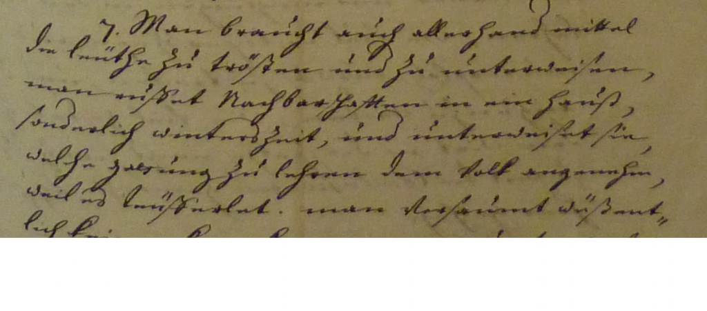 Brief Höchstetten 1714 - Ausschnitt